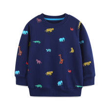 Kids Boy's Cartoon Print Long Sleeve Tops GASD-8238