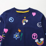 Kids Girl's Long Sleeve Print Sweatshirt GASD-8278