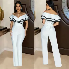 Sleeveless Deep V Neck Slim Jumpsuit GFYX-C7052