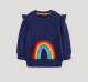 Kids Girl's Rainbow Embroidery Long Sleeve Sweatshirt GASD-8277