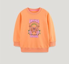 Kids Girl's Letter Butterfly Print Casual Sweatshirts GASD-8272