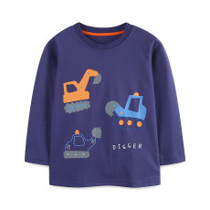 Kids Boy's Digger Print Long Sleeve T-shirt GASD-5404