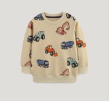 Kids Boy's Fashion Car Print Long Sleeve Sweatshirt GASD-8253