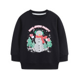 Kids Christmas Knit Cotton Crew Neck Sweatshirt GASD-8251