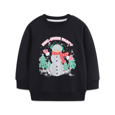 Kids Christmas Knit Cotton Crew Neck Sweatshirt GASD-8251