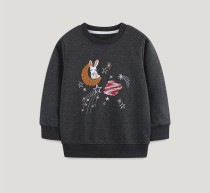 Kids Girl's Cute Rabbit Sequins Long Sleeve Sweatshirt GASD-8268