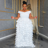 Plus Size Solid Color Sleeveless Party Dress NNWF-N8052