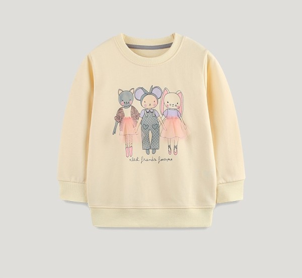 Kids Girl's O Neck Long Sleeve Casual Tops GASD-8262