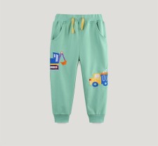 Kids Boy's Fashion Embroider Loose Sport Pants GASD-3119