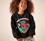 Kids Christmas Knit Cotton Crew Neck Sweatshirt GASD-8251