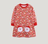 Kids Girl's Floral Print O Neck Loose Dress GASD-1539