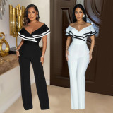 Sleeveless Deep V Neck Slim Jumpsuit GFYX-C7052