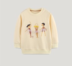 Kids Girl's Print Long Sleeve Knit Sweatshirt GASD-8263