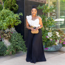 Fashion Long Sleeve Sling Ruffles Jumpsuit CYA-901427