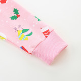 Kids Girl's Christmas Print O Neck Sweatshirt GASD-8222