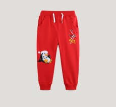 Kids Girl's Solid Color Embroider Sport Pants GASD-3125