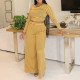Stripe Print Long Sleeve T Shirt Pants Suit AIL-286