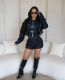 Casual Long Sleeve Denim Slim Two Piece Skirts Set TK-6327