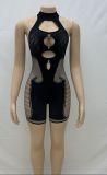 Pre Order: About 7 work days shipping Hollow Out Mesh See Through Romper YUEM-110704