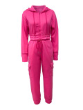Hooded Warm Long Sleeve Sweatshirt Sweatpants Set LSD-2194