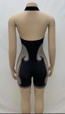Pre Order: About 7 work days shipping Hollow Out Mesh See Through Romper YUEM-110704