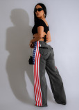 American Flag Print Wide Leg Jeans ZSD-0703
