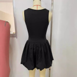 Solid Color Sleeveless Vest Dress LSD-2231