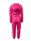 Hooded Warm Long Sleeve Sweatshirt Sweatpants Set LSD-2194