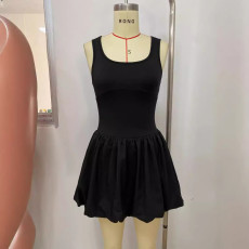 Solid Color Sleeveless Vest Dress LSD-2231