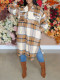 Plaid Print Long Sleeve Shirt Coat AIL-283