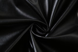 Fashion Clashing Color PU Leather Jacket Coat XEF-52161