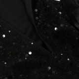 Hang Neck Sleeveless Sequin Mini Dress CYA-901449
