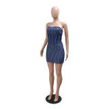 Hot Drill Wrap Chest Mini Dress CYA-901409