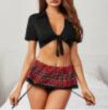 Sexy Wrap Chest Top Skirt Erotic Lingerie Suit GQXF-605