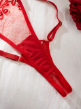 See-through Embroidery Hollow Out Sexy Lingerie Suit GWOY-XZ3934L