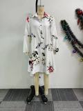 Printed Loose Irregular Shirt Dress NY-10895