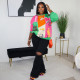 Contrast Color Letter Print Sweatshirt SFY-551