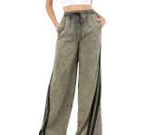 Casual Elastic Waist Wide Leg Jeans GBGF-003