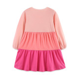 Kids Girl's Color Block Casual Princess Dress GASD-1563
