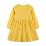 Kids Girls Long Sleeve Print Casual Dress GASD-1556