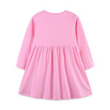 Kids Girls Embroidered Polka Dot Dress GASD-1555