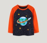 Kids Boys Fashion Planet Print Long Sleeve T-Shirt GASD-5395