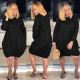 Long Sleeve Solid Color Casual Lantern Dress GFDY-1313