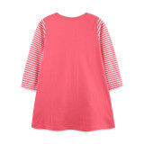 Halloween Kids Clashing Color Long Sleeve Dress GASD-1548