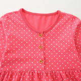 Kids Girls Print Polka Dot Princess Dress GASD-1559
