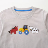 Kids Boys Print O Neck Casual T Shirt GASD-5400