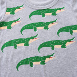 Kids Dinosaur Printed Knits Cotton T-Shirt GASD-5396