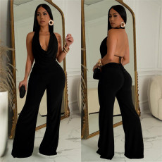 Sleeveless Backless Tops And Pants 2 Piece Set BY-7085