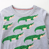 Kids Dinosaur Printed Knits Cotton T-Shirt GASD-5396