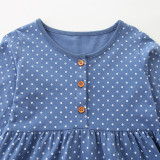 Kids Girl's Polka Dot Embroidered Princess Dress GASD-1560